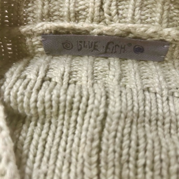 Rare Vintage 90s Blue Fish knitted button up sweater - Picture 4 of 10